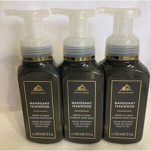 Bath & Body Works Mahogany Teakwood Gentle Foaming Hand Soap (pack of 3)